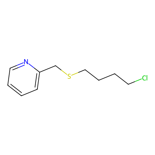 Pyrid-2-ylmethyl 4-chlorobutyl sulphide structure