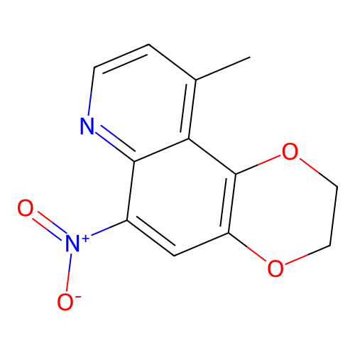 4-Methyl-5,6-ethylenedioxy-8-nitroquinoline structure