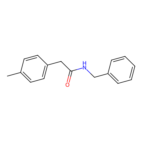 N-benzyl-2-(4-methylphenyl)acetamide structure