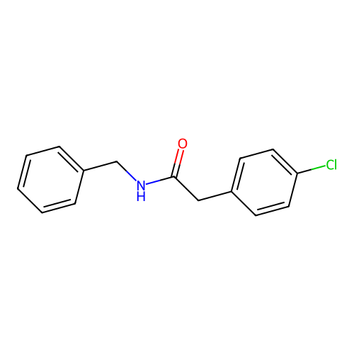 N-benzyl-2-(4-chlorophenyl)acetamide structure