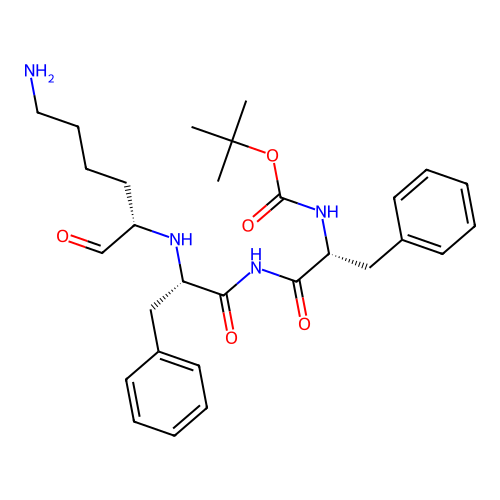 t-Butoxycarbonyl-phenylalanyl-phenylalanyl-lysinal structure