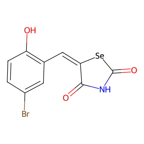 Selenazolidine-2,4-dione, 5-((5-bromo-2-hydroxyphenyl)methylene)- structure