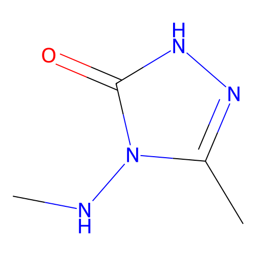 3-methyl-4-(methylamino)-1H-1,2,4-triazol-5-one structure