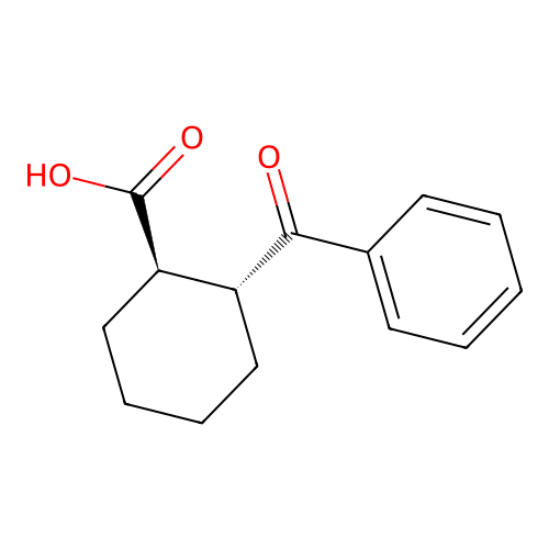 trans-2-Benzoylcyclohexane-1-carboxylic acid structure