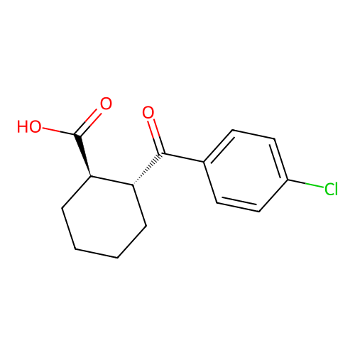trans-2-(4-Chlorobenzoyl)cyclohexane-1-carboxylic acid structure