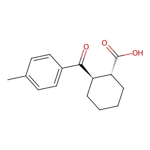 trans-2-(4-Methylbenzoyl)cyclohexane-1-carboxylic acid structure