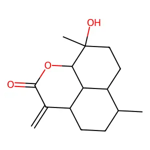 (1R,5R,8R,9S,12R)-12-hydroxy-8,12-dimethyl-4-methylidene-2-oxatricyclo[7.3.1.05,13]tridecan-3-one structure
