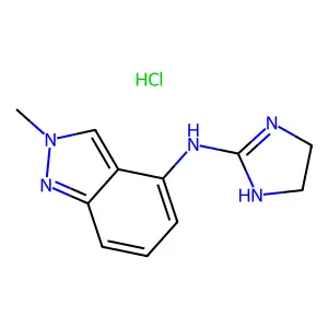 N-(4,5-Dihydro-1H-imidazol-2-yl)-2-methyl-2H-indazol-4-amine monohydrochloride structure