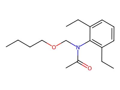 N-(Butoxymethyl)-N-(2,6-diethylphenyl)acetamide structure