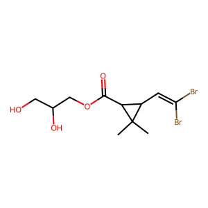 2,3-Dihydroxypropyl 3-(2,2-dibromoethenyl)-2,2-dimethylcyclopropane-1-carboxylate structure
