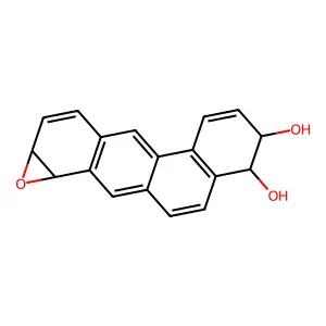 1a,7,8,11b-Tetrahydrotetrapheno[8,9-b]oxirene-7,8-diol structure