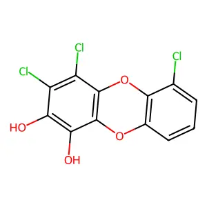 3,4,6-Trichlorooxanthrene-1,2-diol structure