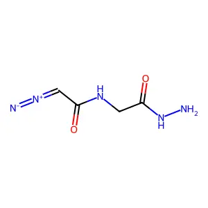 N-(2-Diazoacetyl)glycine hydrazide structure