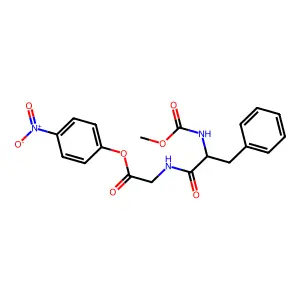 N-methoxycarbonylphenylalanylglycine 4-nitrophenyl ester structure