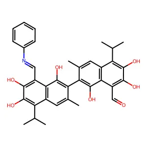 Monoanilinogossypol structure