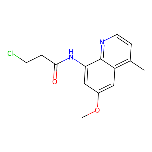 3-Chloro-N-(6-methoxy-4-methylquinolin-8-yl)propanimidic acid structure