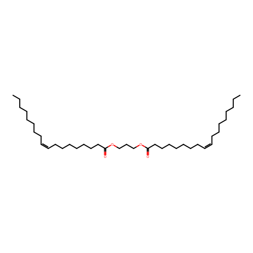 9-Octadecenoic acid (9Z)-, 1,1'-(1,3-propanediyl) ester structure
