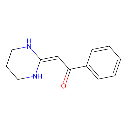 Ethanone, 1-phenyl-2-(tetrahydro-2(1H)-pyrimidinylidene)- structure