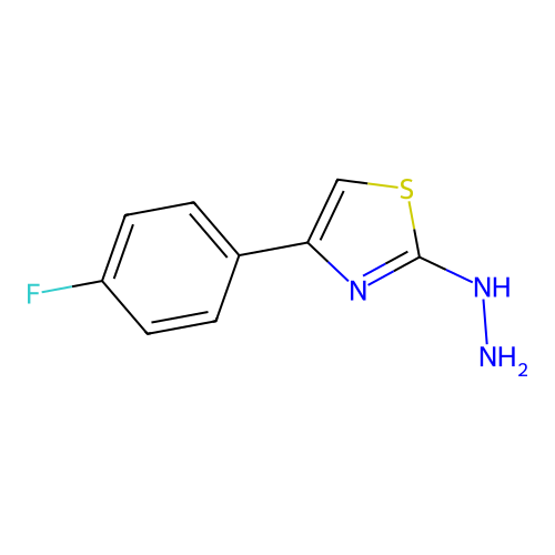 4-(4-Fluorophenyl)-2-hydrazinylthiazole structure