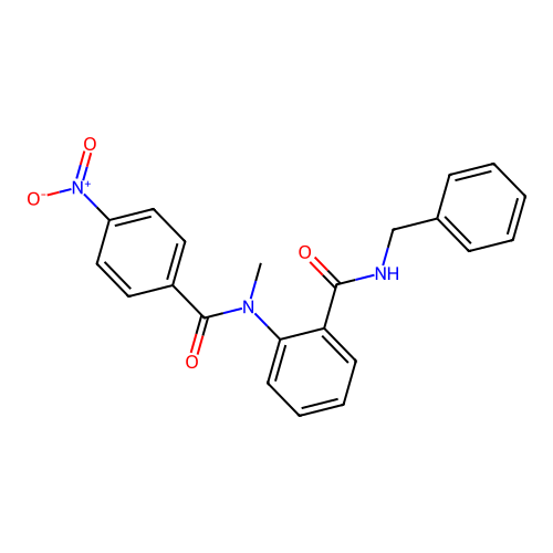 N-benzyl-2-[methyl-(4-nitrobenzoyl)amino]benzamide structure