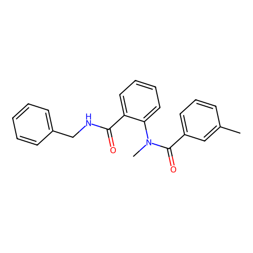 N-[2-(benzylcarbamoyl)phenyl]-N,3-dimethylbenzamide structure