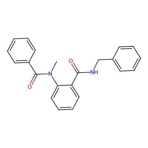 2-[benzoyl(methyl)amino]-N-benzylbenzamide structure