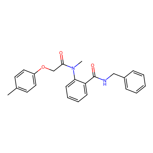 N-benzyl-2-{methyl[(4-methylphenoxy)acetyl]amino}benzamide structure
