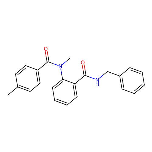 N-benzyl-2-[methyl-(4-methylbenzoyl)amino]benzamide structure