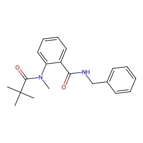 N-benzyl-2-[(2,2-dimethylpropanoyl)(methyl)amino]benzamide structure