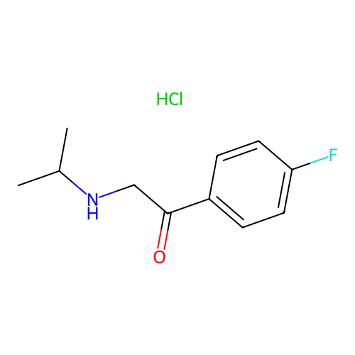 Ethanone, 1-(4-fluorophenyl)-2-((1-methylethyl)amino)-, hydrochloride structure