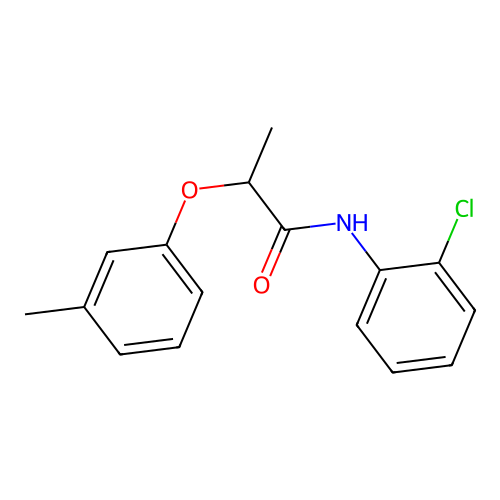 N-(2-chlorophenyl)-2-(3-methylphenoxy)propanamide structure