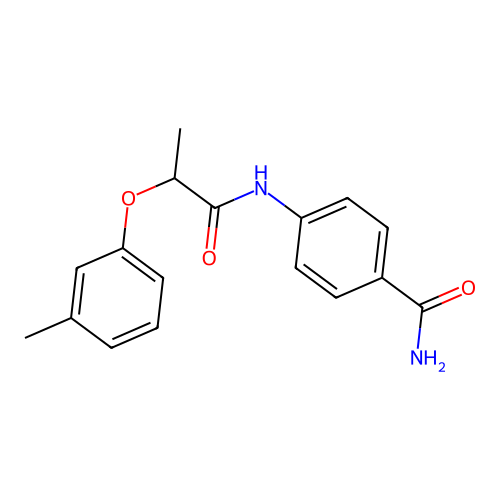 4-[2-(3-Methylphenoxy)propanoylamino]benzamide structure
