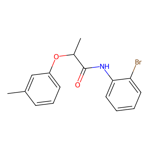 N-(2-bromophenyl)-2-(3-methylphenoxy)propanamide structure