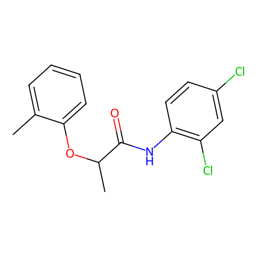N-(2,4-dichlorophenyl)-2-(2-methylphenoxy)propanamide structure