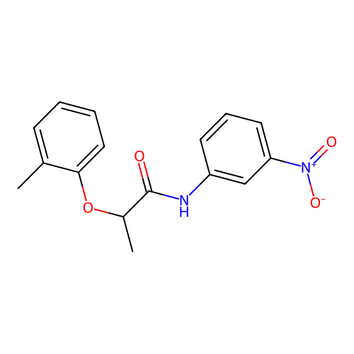 2-(2-methylphenoxy)-N-(3-nitrophenyl)propanamide structure