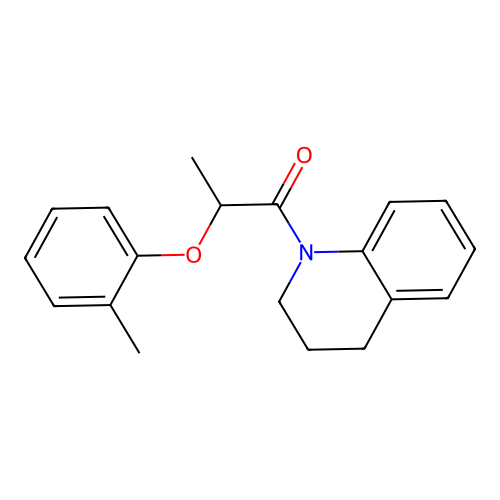 1-(3,4-dihydro-2H-quinolin-1-yl)-2-(2-methylphenoxy)propan-1-one structure
