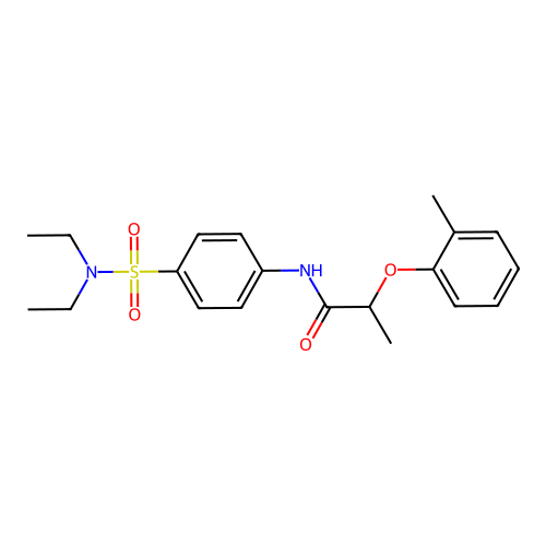 N-[4-(diethylsulfamoyl)phenyl]-2-(2-methylphenoxy)propanamide structure