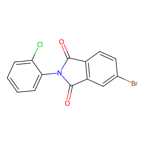 5-bromo-2-(2-chlorophenyl)-1H-isoindole-1,3(2H)-dione structure