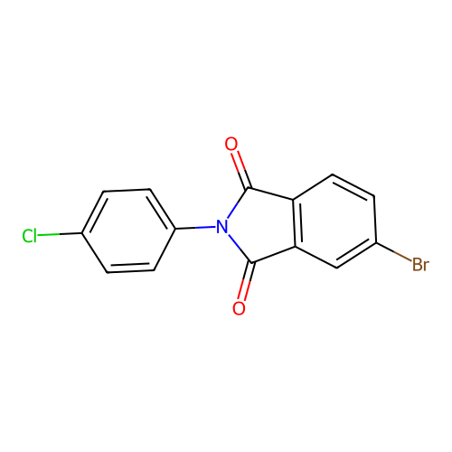 5-bromo-2-(4-chlorophenyl)-1H-isoindole-1,3(2H)-dione structure