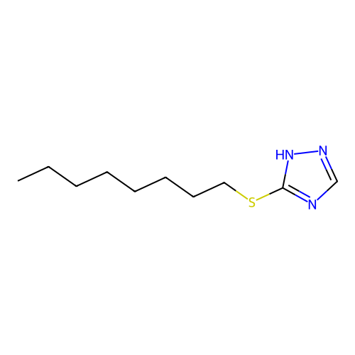 5-(Octylthio)-1H-1,2,4-triazole structure