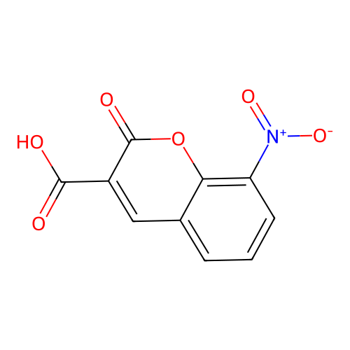 8-硝基-2-氧代-2H-色烯-3-羧酸 structure