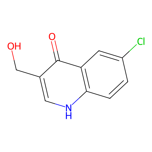 6-Chloro-3-(hydroxymethyl)-4-quinolinol structure