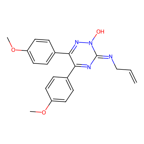 5,6-Bis(4-methoxyphenyl)-N-2-propenyl-1,2,4-triazin-3-amine 2-oxide structure