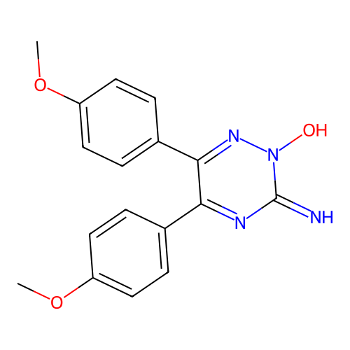 3-Imino-5,6-bis(4-methoxyphenyl)-1,2,4-triazin-2(3H)-ol structure