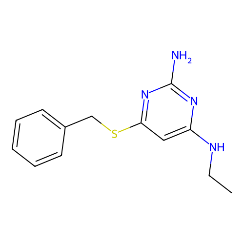 6-(Benzylsulfanyl)-n4-ethylpyrimidine-2,4-diamine structure