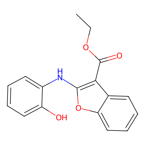 Ethyl 2-(2-hydroxyanilino)-1-benzofuran-3-carboxylate structure