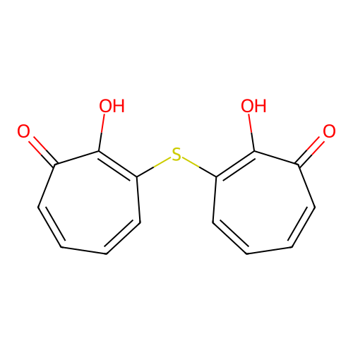 2,4,6-Cycloheptatrien-1-one, 2,2'-thiobis(7-hydroxy- structure