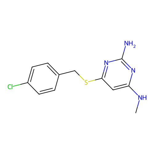 6-[(4-Chlorobenzyl)sulfanyl]-n4-methylpyrimidine-2,4-diamine structure