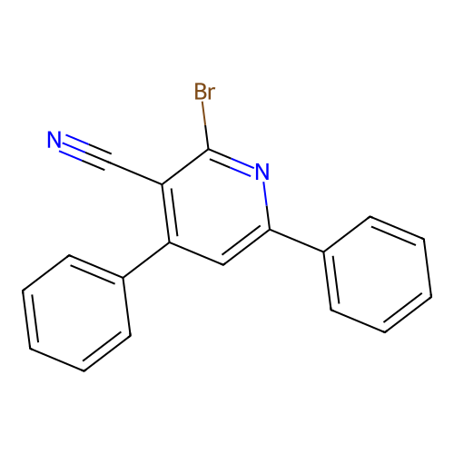 2-Bromo-4,6-diphenylnicotinonitrile structure