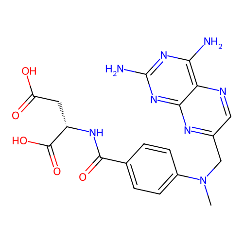 Aspartic acid, N-(p-(((2,4-diamino-7-pteridinyl)methyl)methylamino)benzoyl)- structure